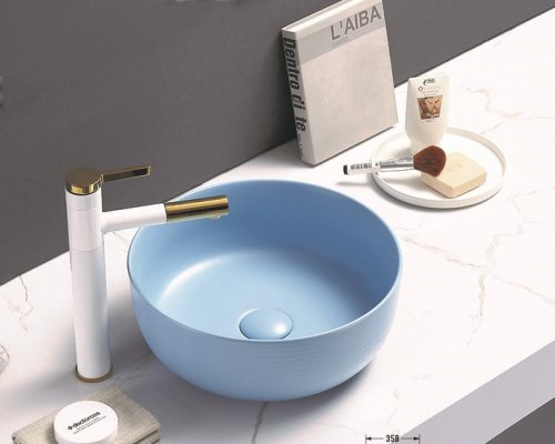 light blue matt bowl
