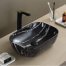 stone black style washbasin