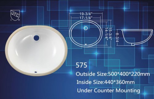 cupc under counter mounting basin