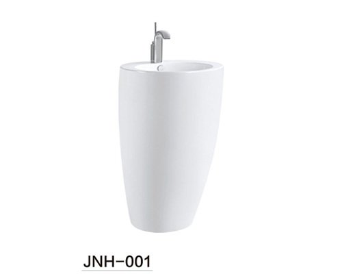 Cylindrical free standing basin