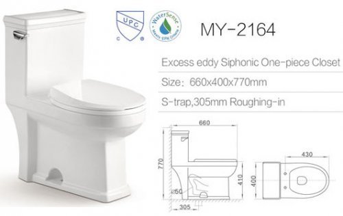 upc/cupc one piece commerical water closet-3