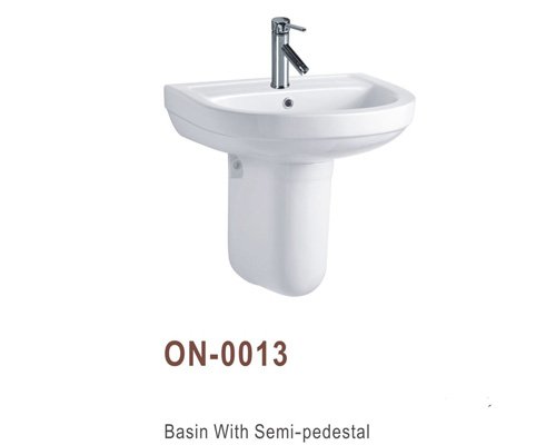 one piece wall hung basin