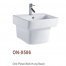 square one piece wall hung basin
