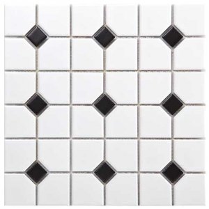 ceramic mosaic black and white