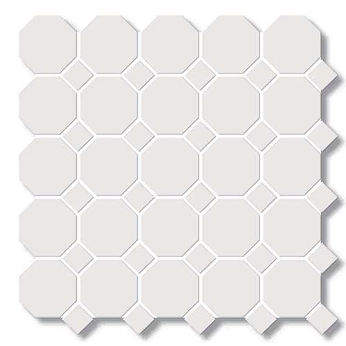 ceramic mosaic in white