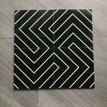 black bold decorative tile