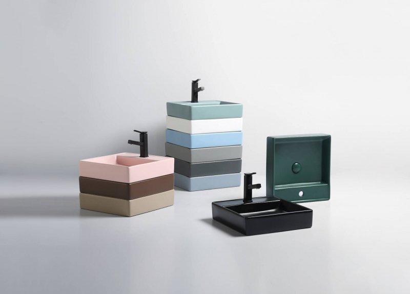 colorful ceramic basin