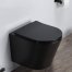 rimless black wall hung toilet