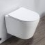 matt white rimless wall hung toilet